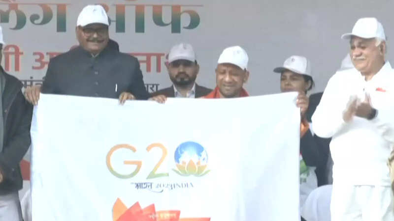 UP CM Yogi Adityanath flags off G20 walkathon in Lucknow