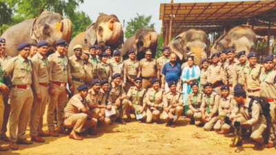 Himachal Pradesh forest rangers visit rehab centre in Trichy for jumbos
