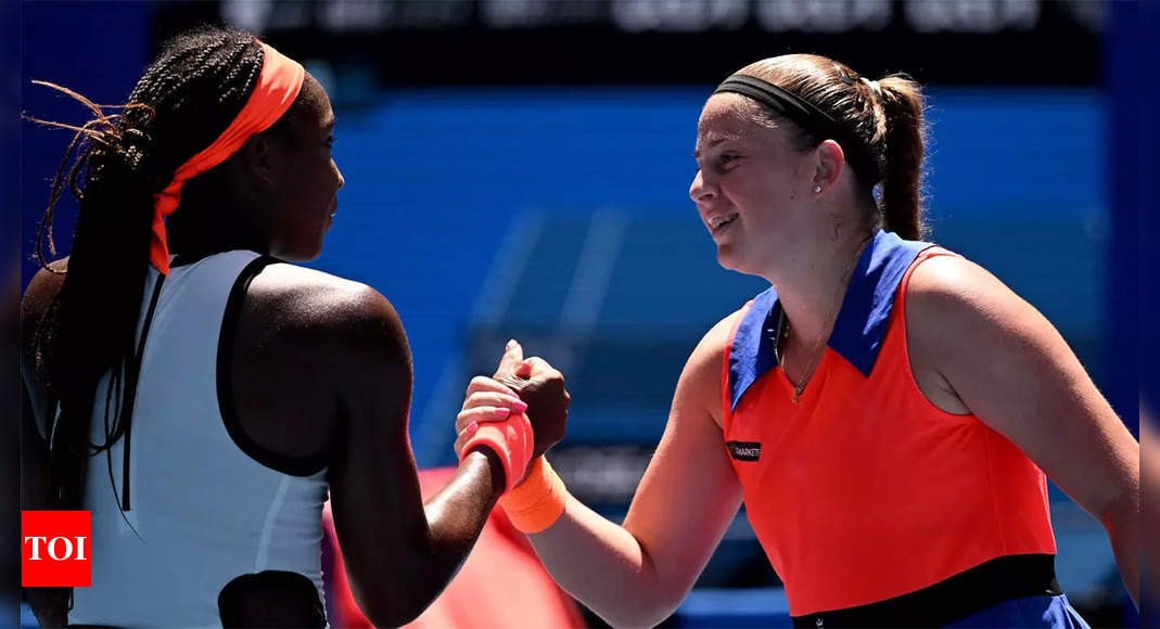 Jelena Ostapenko knocks out Coco Gauff to reach Australian Open quarters | Tennis News – Times of India