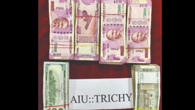 Dollars worth Rs 17 lakh seized at Trichy airport