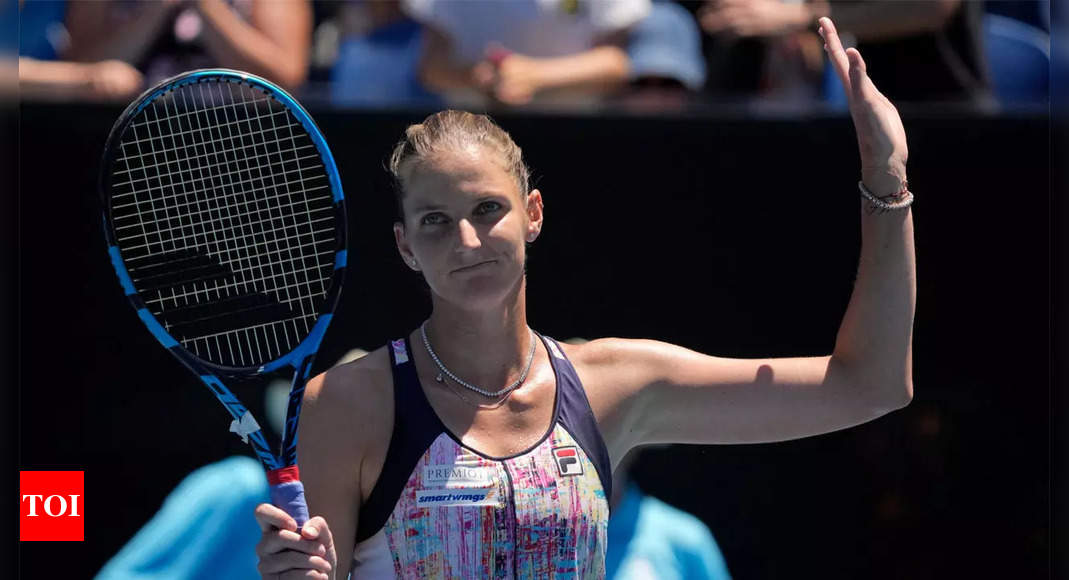 Karolina Pliskova overpowers Zhang Shuai to reach Australian Open last eight | Tennis News – Times of India