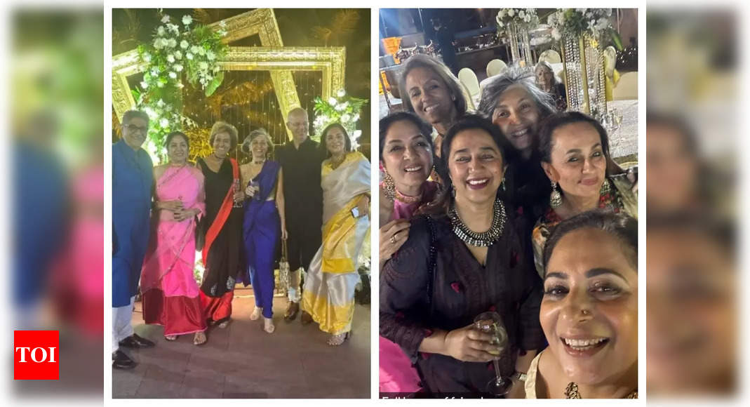 Neena Gupta dazzles in pink as she attends a wedding with husband Vivek Mehra and BFF Soni Razdan – See photos – Times of India