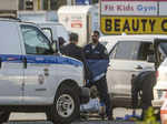 The body of Huu Can Tran is retrieved from a van by the Los Angeles County coron...