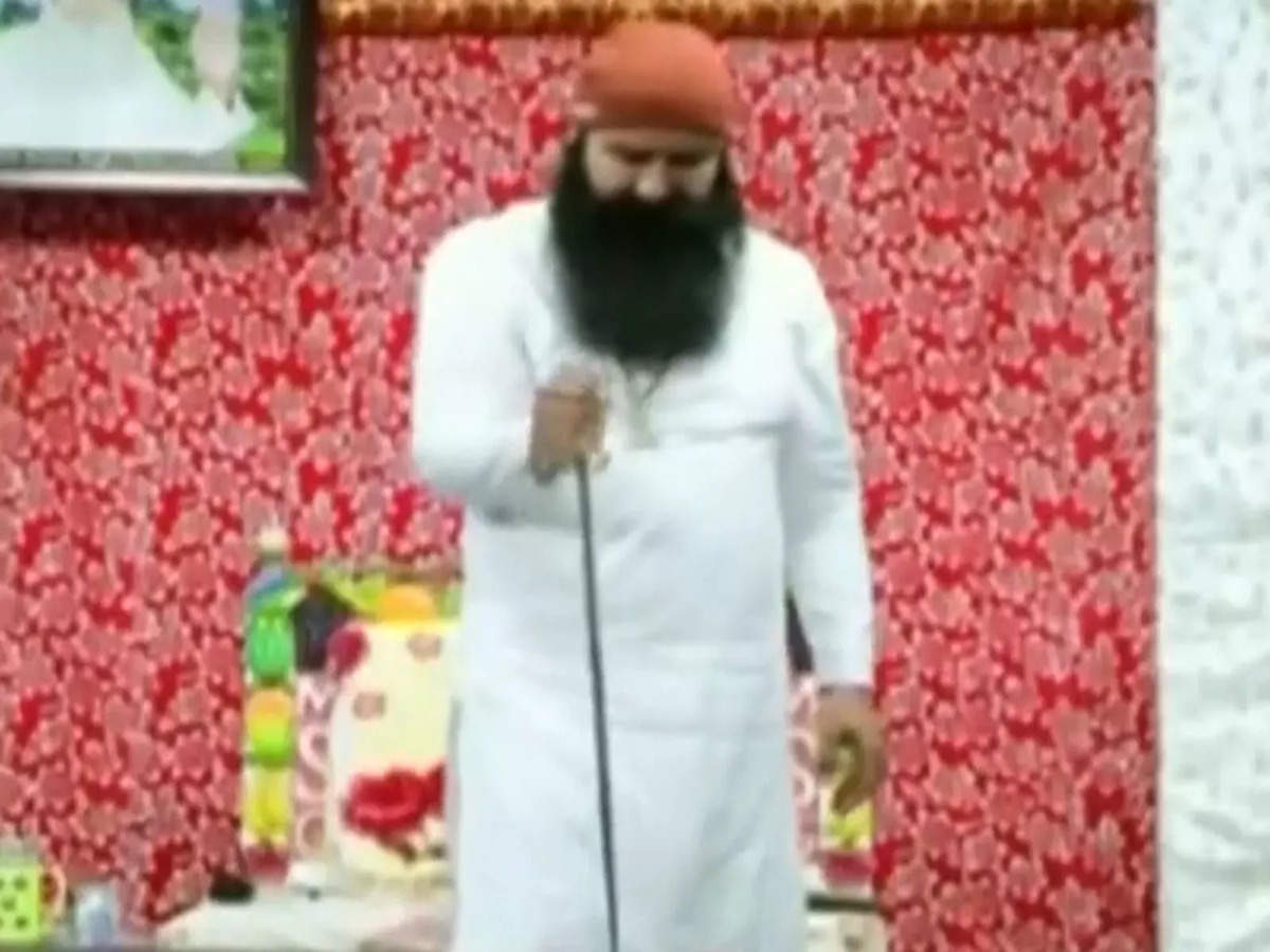 Dera chief Gurmeet Ram Rahim cuts cake with sword, video goes viral