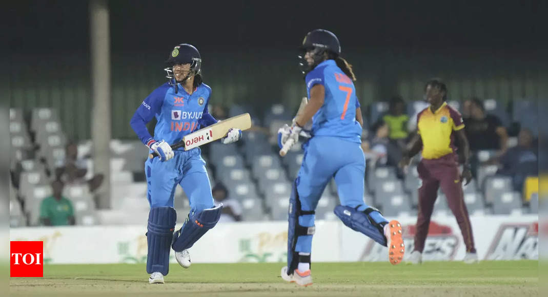 Mandhana, Harmanpreet score half-centuries as India beat West Indies by 56 runs | Cricket News – Times of India