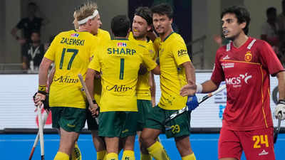Australia enter Hockey World Cup semifinals for 12th time on the trot, beat Spain 4-3 in tight match