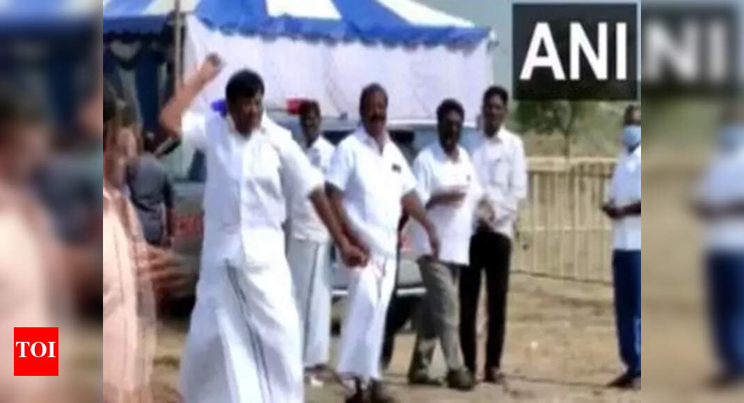 Dmk: Tamil Nadu minister hurls stone at DMK man for delay in getting ...