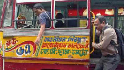 Stop riders getting on, off moving buses or face action: Kolkata Police
