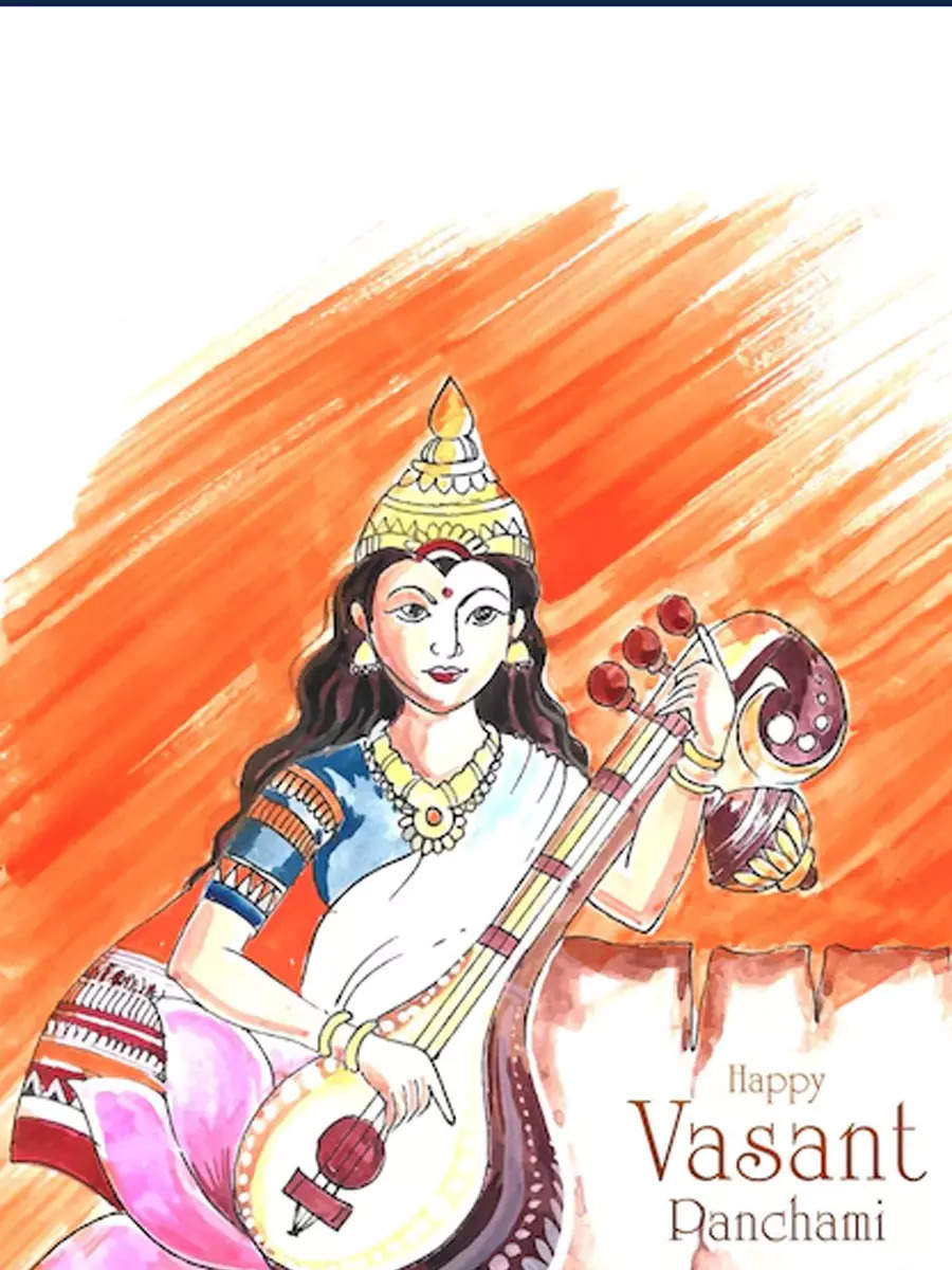 Happy Vasant Panchami Hindu Festival Celebration Card Background Stock  Illustration - Download Image Now - iStock
