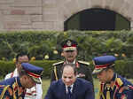 New Delhi: Egyptian President Abdel Fattah El-Sisi pays homage at Mahatma Gandhi...