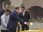 New Delhi: Egyptian President Abdel Fattah El-Sisi pays homage to Mahatma Gandhi...