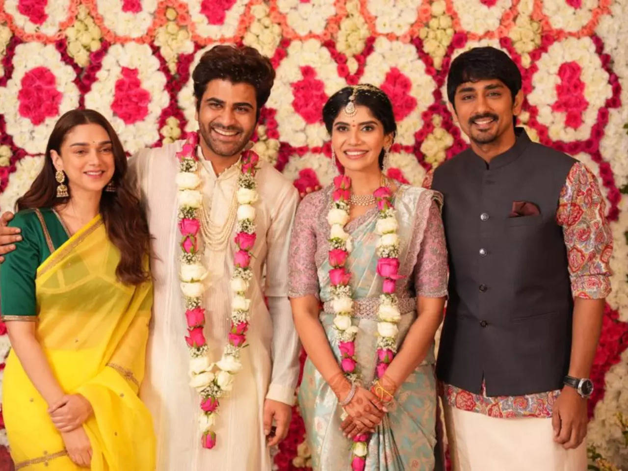 Aditi Rao Hydari and Siddharth attend Sharwanand's engagement as a couple |  Tamil Movie News - Times of India