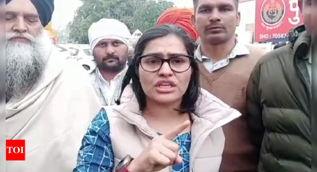 Harassment Case Woman Protests Against Haryana Minister Sandeep Singh