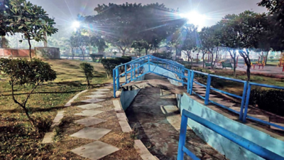 No place to play: Swings broken, footpaths damaged at this park in Noida