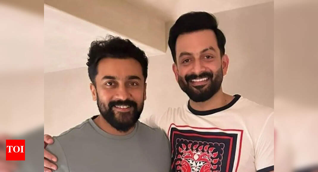 Suriya and Prithviraj spotted together; the latest picture raises speculation Tamil Movie News