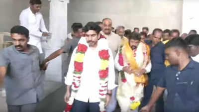 Andhra Pradesh: Nara Lokesh kick-starts 4,000-km long Yuvagalam padayatra amidst fanfare at Kuppam