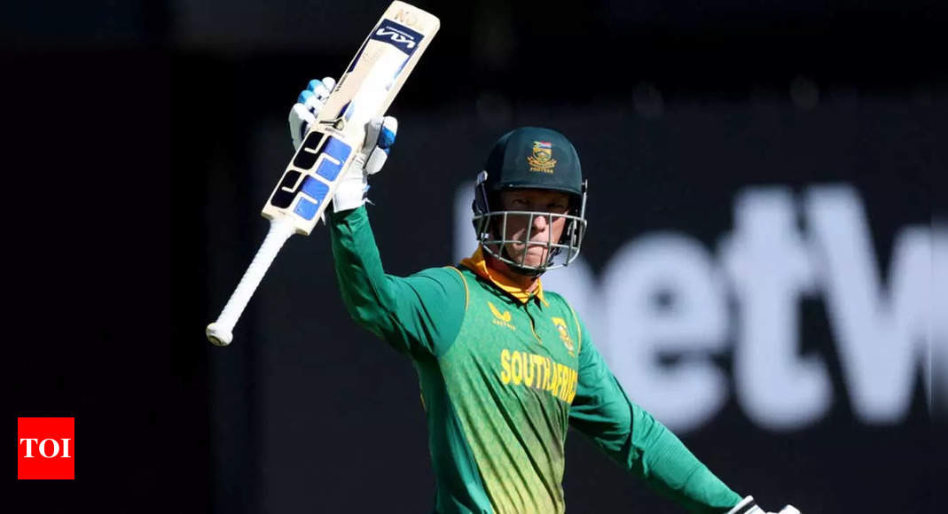 1st ODI: Rassie van der Dussen hits ton as South Africa beat England by 27 runs | Cricket News – Times of India