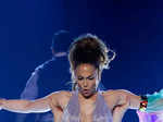 Jennifer Lopez makes a grand entry