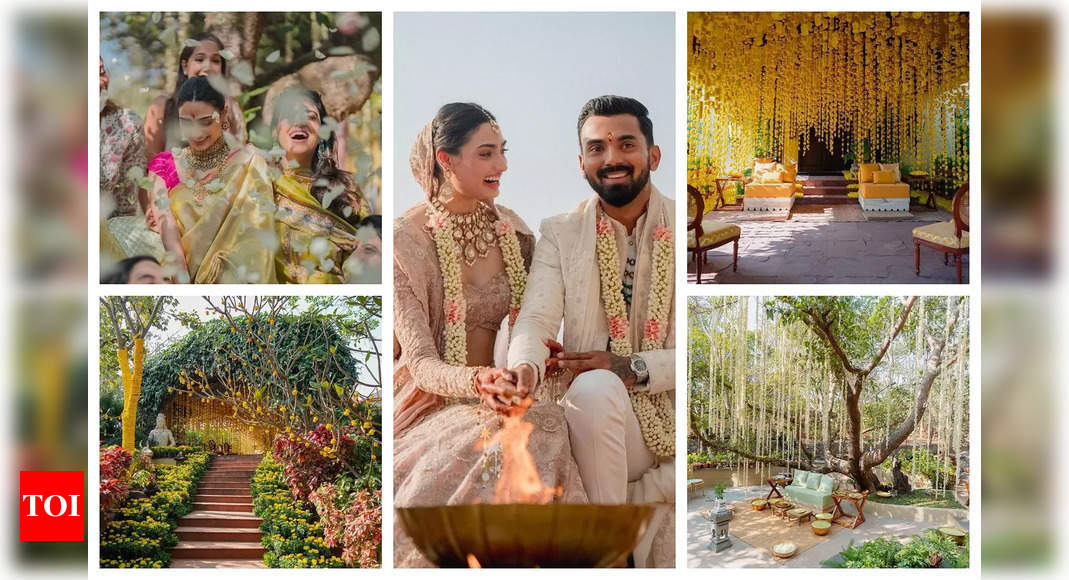 Suniel Shetty’s house turned dreamy flower garden for Athiya Shetty-KL Rahul’s wedding, see pics – Times of India