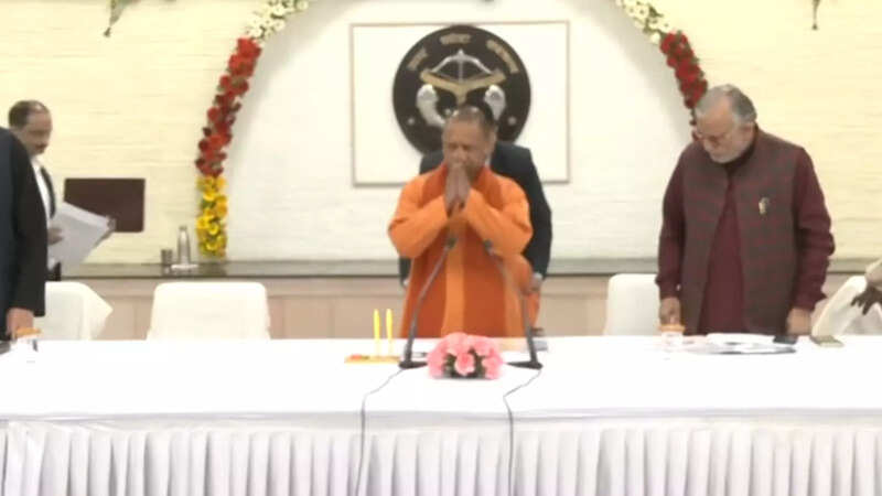 UP CM Yogi Adityanath holds review meeting of Cabinet Ministers in Lucknow