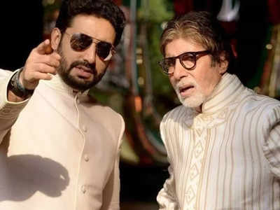Amitabh Bachchan cheers for Abhishek Bachchan, as he bags the Best Actor (Male) on OTT alongside him