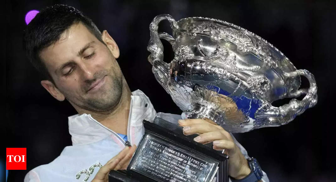 Novak Djokovic crushes Tsitsipas to win 10th Australian Open, equals Nadal’s 22 Grand Slam titles | Tennis News – Times of India