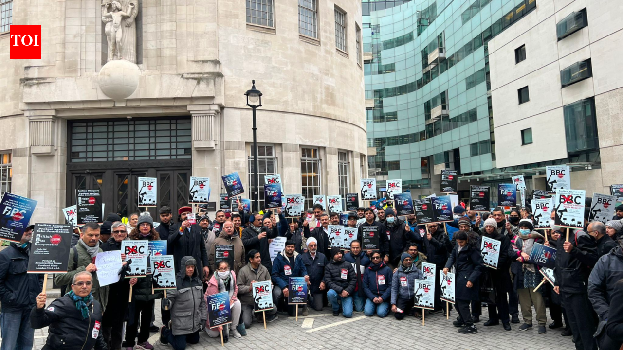Watch: British Indians hold protest against BBC documentary on Gujarat ...