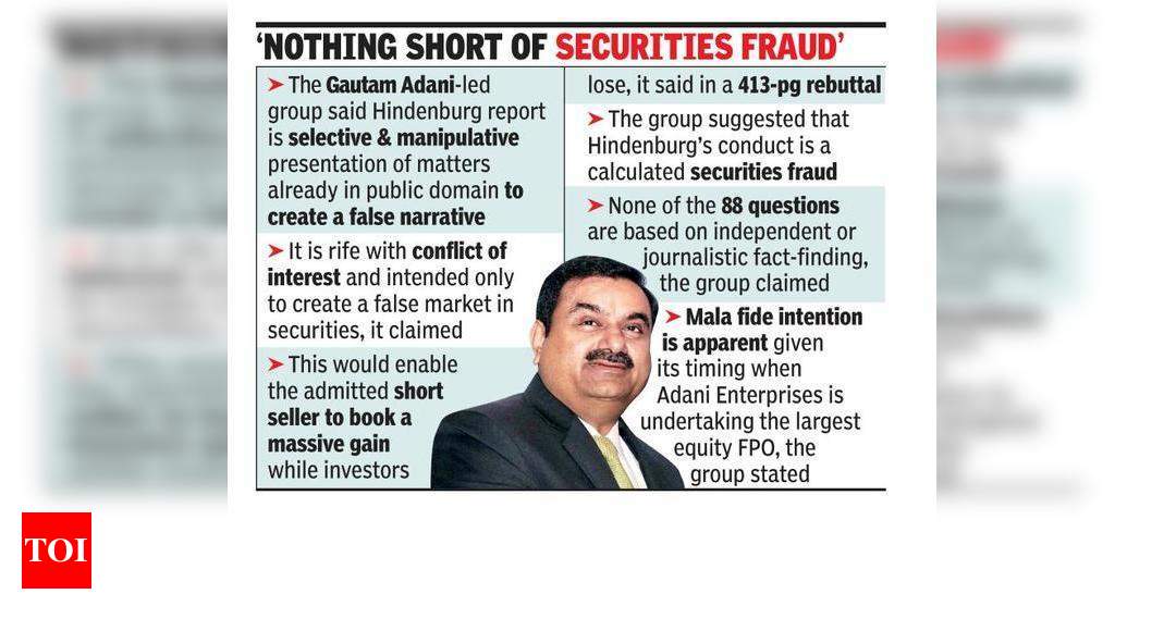 Hindenburg Report ‘calculatedattack’ On India, Claims Adani - Times Of ...