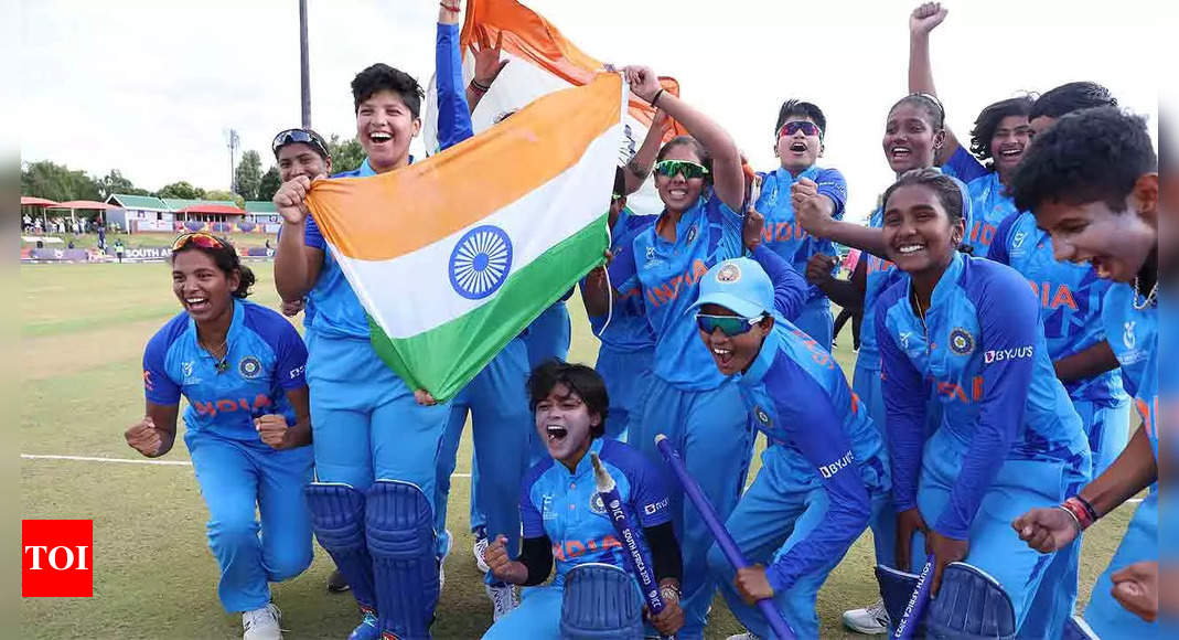Watch: ‘Tears of joy’ for Shafali Verma as India drub England to win inaugural U-19 Women’s T20 World Cup | Cricket News – Times of India
