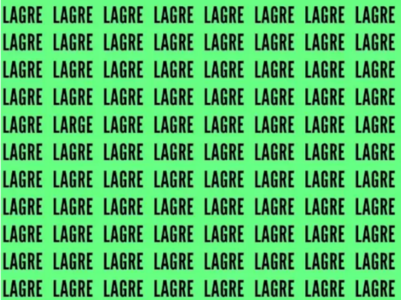 Can you find the word 'large' in 10 seconds?