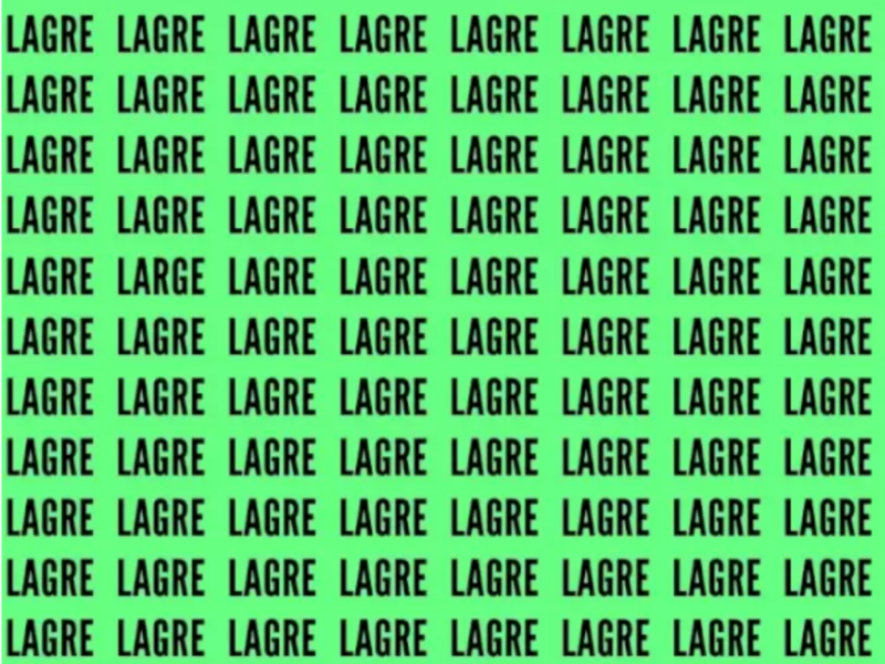 Optical Illusion: Only those with sharp eyes can find the word 'large' in 10 seconds!