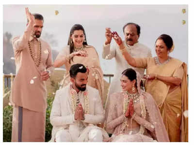Suniel Shetty distributing sweets to paps after Athiya Shetty-KL Rahul wedding is now a popular Hera Pheri meme - watch video