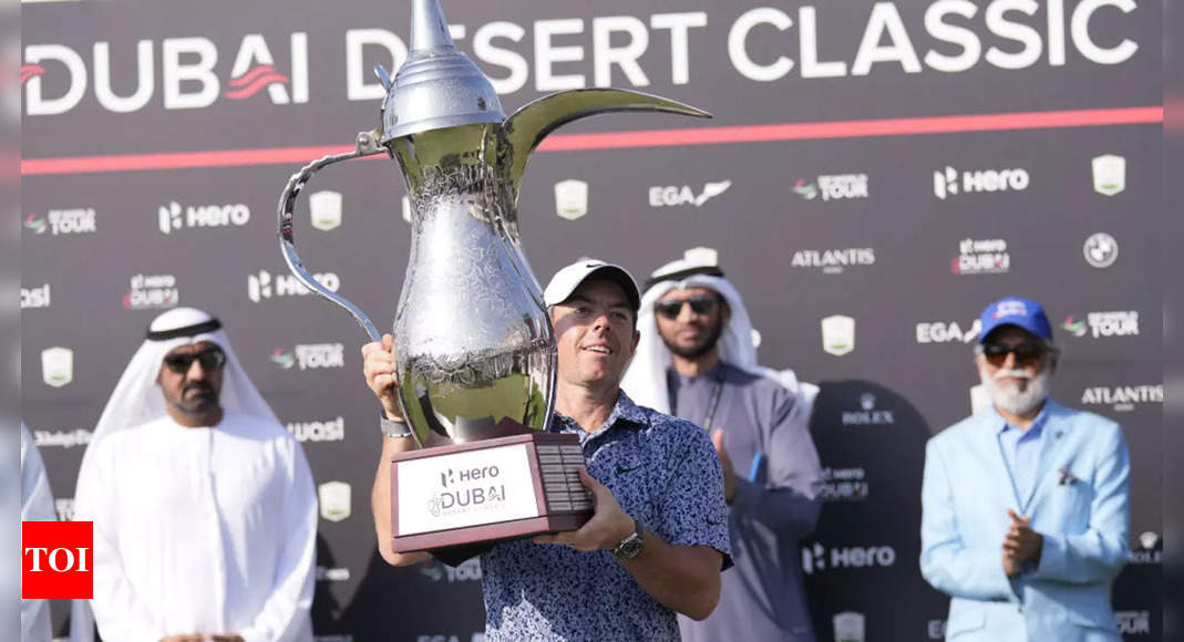 McIlroy pips Reed by one shot to win third Dubai Desert Classic crown | Golf News – Times of India