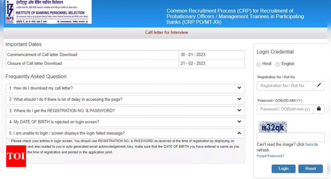 IBPS PO Interview Name Letter 2023 launched on ibps.in, direct hyperlink to obtain admit card – Instances of India