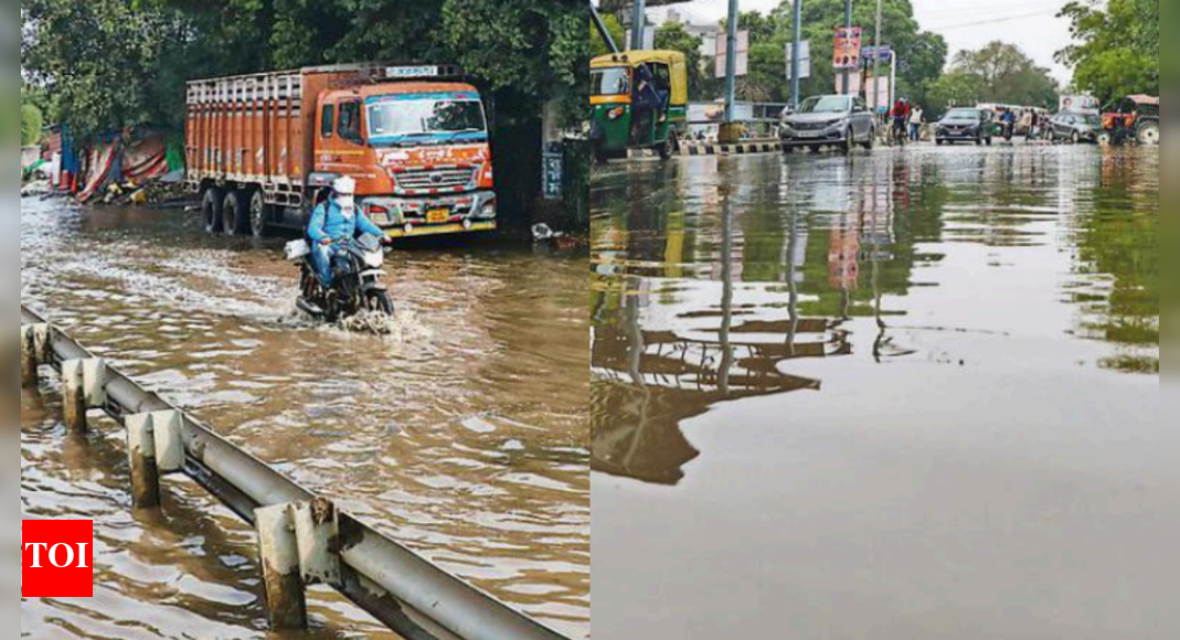 गुरुग्राम में ओवरलोडेड इंफ्रास्ट्रक्चर में स्थानीय दोष: बारिश से चिंगारी निकली |  गुड़गांव समाचार – टाइम्स ऑफ इंडिया