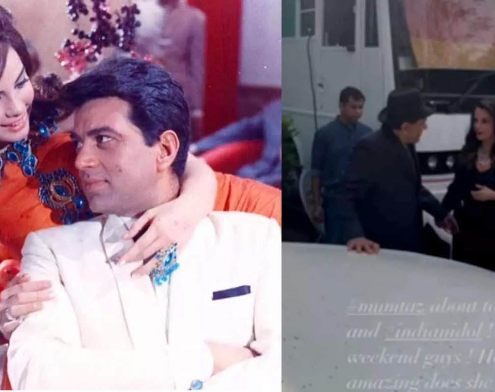 
RARE video captured! Legendary actors Dharmendra and Mumtaz pose together after decades
