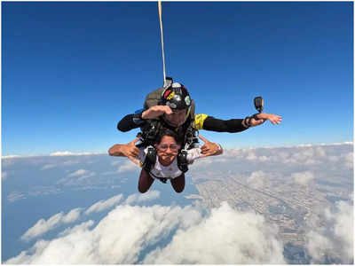 Anarkali Marikar goes skydiving