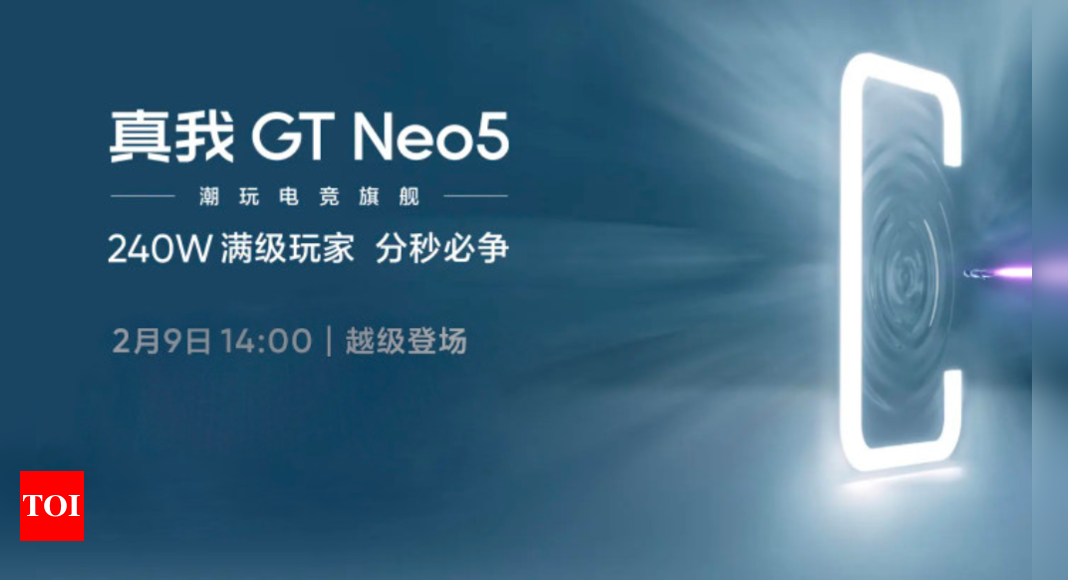Realme GT Neo5 with 240W confirmed to launch on February 9 – Times of India