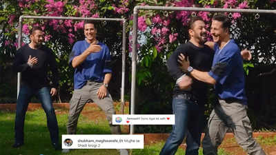 Akshay Kumar and Salman Khan give a visual 'treat' to fans as they dance on 'Selfiee' song 'Main Khiladi', fans say 'Mujhse Shaadi Karogi 2'