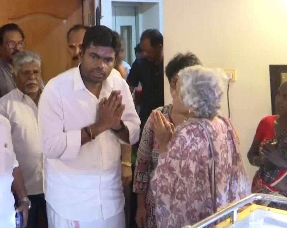 
TN BJP Chief K Annamalai pays last respect to Padma Bhushan awardee Vani Jayaram
