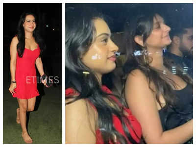 Nysa Devgn looks ravishing in red as she goes out and about in the city with her friends - See photos