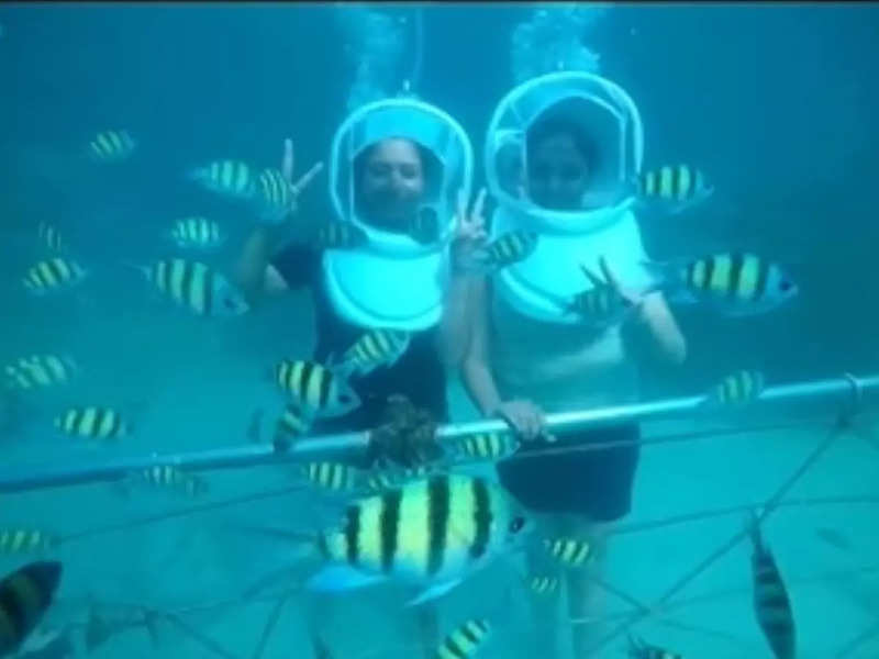 Sisters Neha Gowda and Sonu Gowda enjoy scuba diving in Thailand