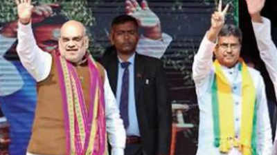 Congress & communists corrupt, BJP gave you rights: Amit Shah in Tripura