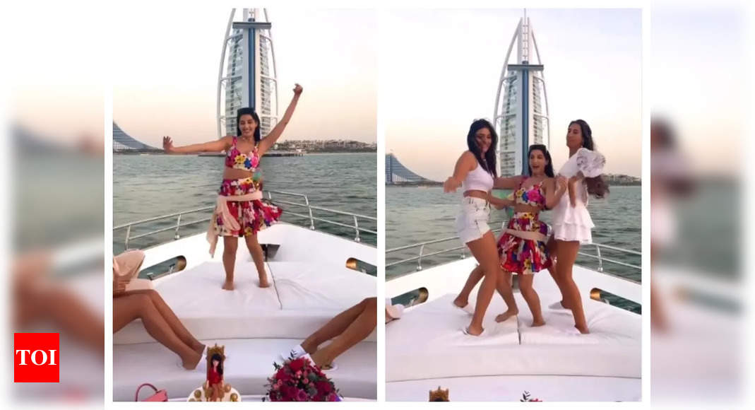 Nora Fatehi shows off her belly dancing on a yacht as she celebrates her birthday with friends – Watch video | Hindi Movie News