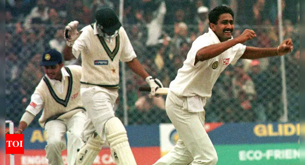 WATCH: When Anil Kumble took all 10 Pakistan wickets in India’s famous win | Cricket News – Times of India