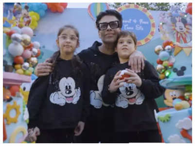 Karan Johar posts video from twins' bday party