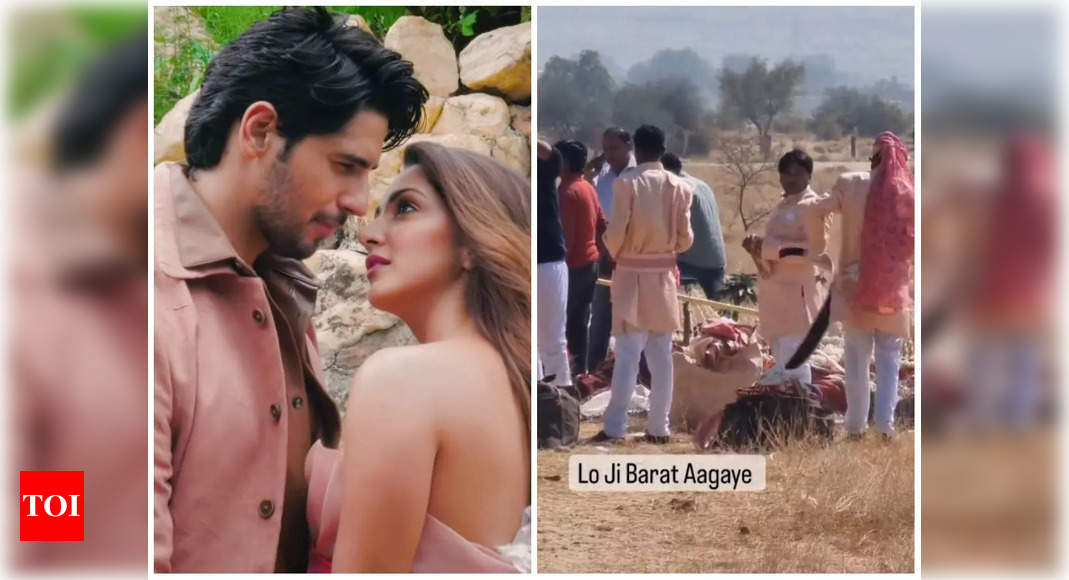 Sidharth Malhotra and Kiara Advani wedding: Baratis dress in pink ahead of wedding ceremony; emotional fans say ‘it is happening!’ | Hindi Movie News
