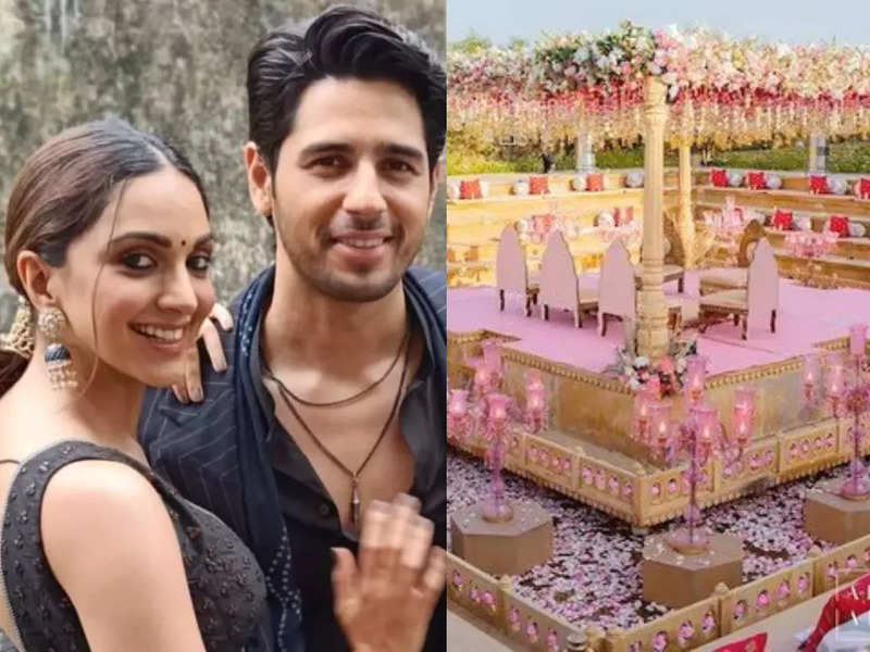 As Sidharth Malhotra, Kiara Advani tie the knot, netizens share pictures of supposed 'pink decor' mandap - Pics inside