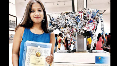Cowed under plastic burden in Lucknow: TOI report inspires artist