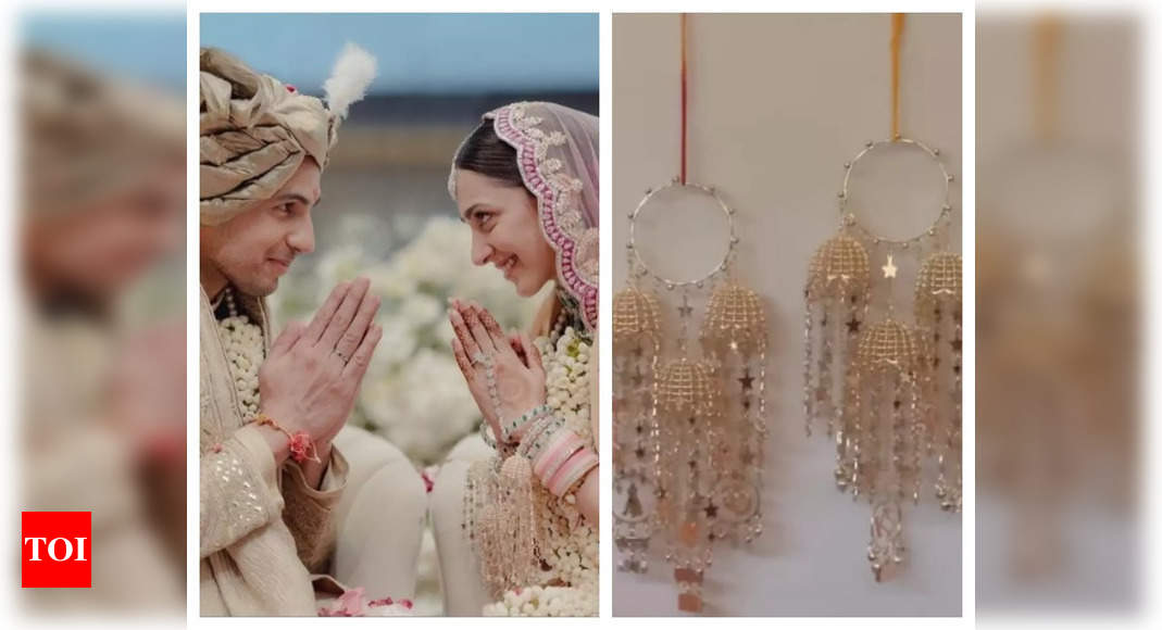 Sidharth Malhotra keeps it simple with his gold wedding band; Kiara Advani’s uncut diamond ring and designer kaleeeras steal the limelight – See photo | Hindi Movie News